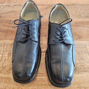 Belvedere Bay Bridge Extra Wide Black Pebble Leather Shoes MENS SZ 9 EEE C114